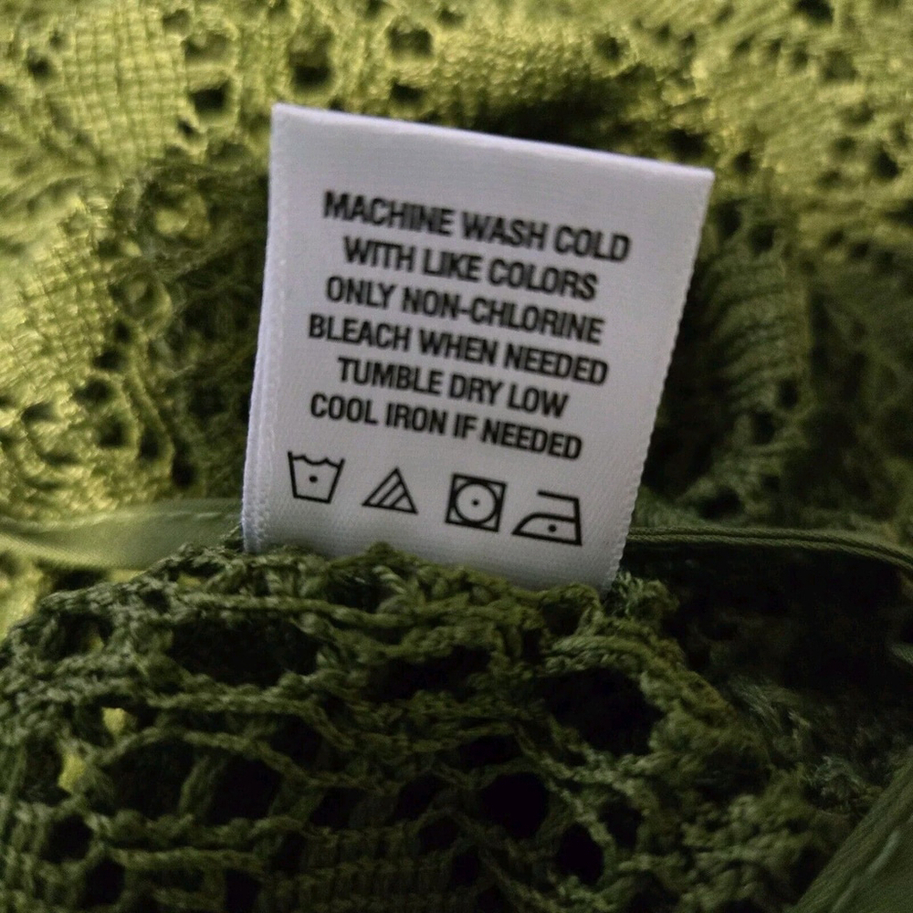 1.STATE Crochet Lace Swim Cover-Up Medium 70s Retro Boho Hippie Festival NWT - Picture 7 of 10